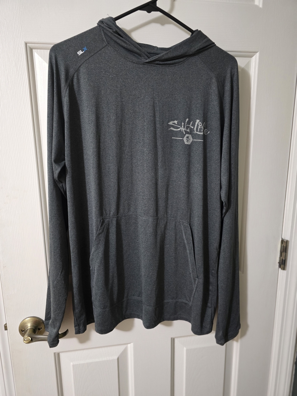 Salt Life Men's Gray Hooded Long-Sleeve Shirt